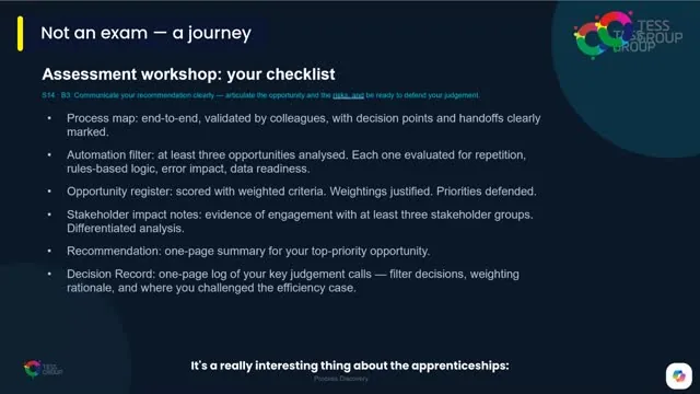 Not an Exam, a Journey, TESS workshop clip